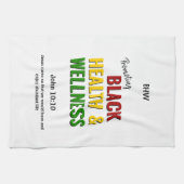 CHRISTELIJK monogram ZWARTE GEZONDHEIDSZORG Theedoek (Horizontaal)