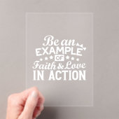 Christelijk motiveringsontwerp - geloof, liefde en acryl uitnodigingen (Insitu (Draagbaar))