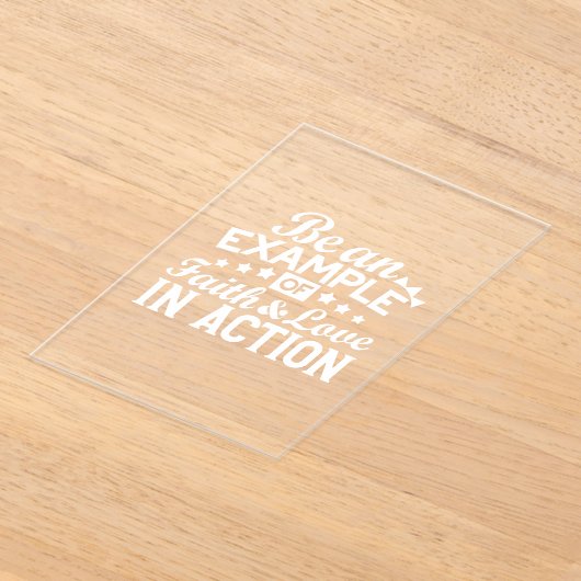 Christelijk motiveringsontwerp - geloof, liefde en acryl uitnodigingen (Laagn)