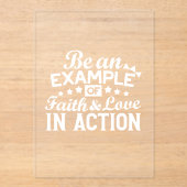 Christelijk motiveringsontwerp - geloof, liefde en acryl uitnodigingen (Voorkant)