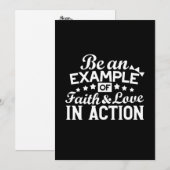 Christelijk motiveringsontwerp - geloof, liefde en feestdagenkaart (Voorkant / Achterkant)