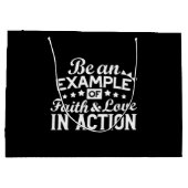 Christelijk motiveringsontwerp - geloof, liefde en groot cadeauzakje (Achterkant)