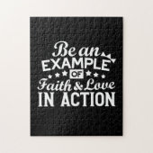 Christelijk motiveringsontwerp - geloof, liefde en legpuzzel (Verticaal)