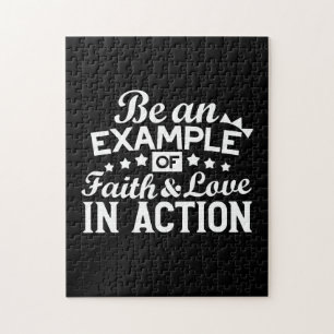 Christelijk motiveringsontwerp - geloof, liefde en legpuzzel