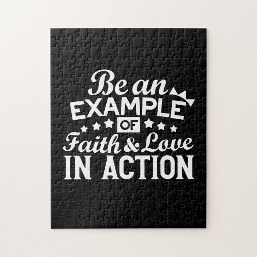 Christelijk motiveringsontwerp - geloof, liefde en legpuzzel (Verticaal)