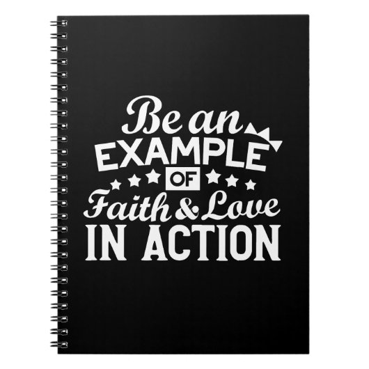 Christelijk motiveringsontwerp - geloof, liefde en notitieboek (Voorkant)