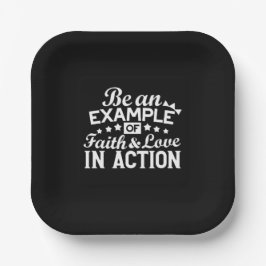 Christelijk motiveringsontwerp - geloof, liefde en papieren bordje