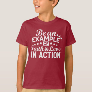 Christelijk motiveringsontwerp - geloof, liefde en t-shirt