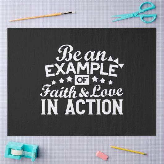 Christelijk motiveringsontwerp - geloof, liefde en tissuepapier (Craft)