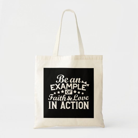 Christelijk motiveringsontwerp - geloof, liefde en tote bag (Voorkant)