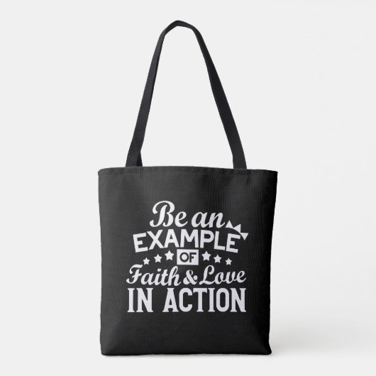 Christelijk motiveringsontwerp - geloof, liefde en tote bag (Achterkant)