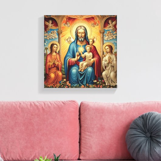 Christelijk muurkunstmotief canvas afdruk (Insitu (Woonkamer))