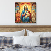 Christelijk muurkunstmotief canvas afdruk (Insitu (Slaapkamer))