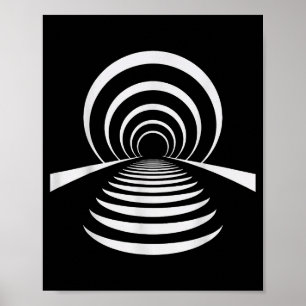 Christelijk na-leven illusie tunnel retro abstract poster