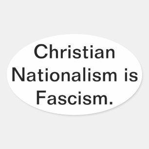 Christelijk Nationalisme Fascisme Hankamer Artjunk Ovale Sticker