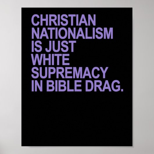 Christelijk nationalisme is gewoon blanke supremat poster (Voorkant)