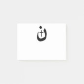 Christelijk Nazarene Cross Black en White Post-it® Notes (Voorkant)