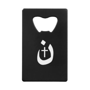 Christelijk Nazarene Cross Spiritueel Creditkaart Flessenopener