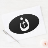 Christelijk Nazarene Cross Spiritueel Ovale Sticker (Envelop)