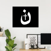 Christelijk Nazarene Cross Spiritueel Poster (Thuiskantoor)