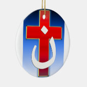 Christelijk Nazarene Kruis #1 Keramisch Ornament (Rechts)