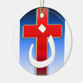 Christelijk Nazarene Kruis #1 Keramisch Ornament (Links)