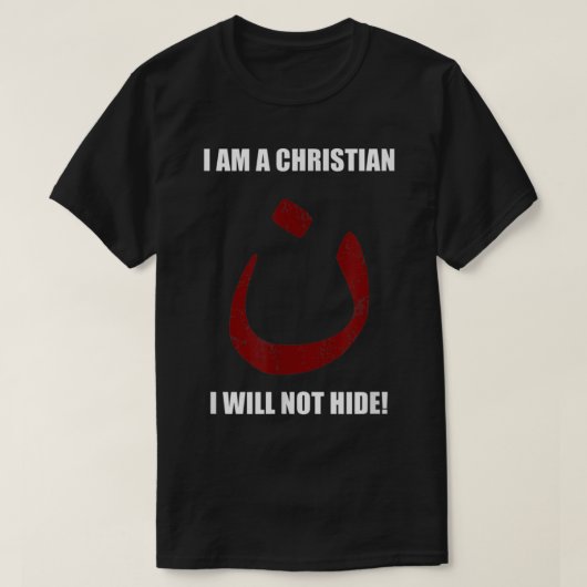 Christelijk Nazarene Symbool Im dat T Shirt niet v (Design voorkant)