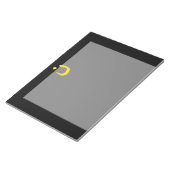 Christelijk Nazarener Symbool in geel op zwart Notitieblok (Schuin)