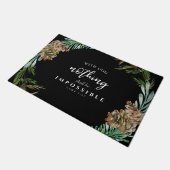 Christelijk Niets is onmogelijke zwarte pine Deurmat (Schuin)