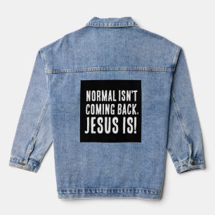 CHRISTELIJK - NORMAAL KOMT NIET TERUG denim jas Jacket