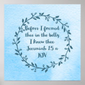 Christelijk Nursery Decor - Jeremiah 1:5 a poster (Voorkant)