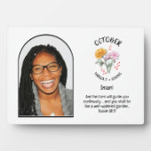 Christelijk OKTOBER Geboorte Maand Bloem NAAM FOTO Fotoplaat (voorkant)