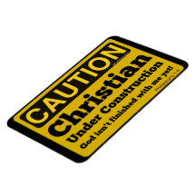 Christelijk onder constructie koelkastmagneet