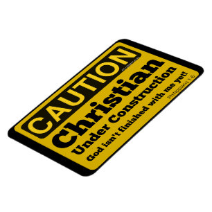 Christelijk onder constructie koelkastmagneet magneet