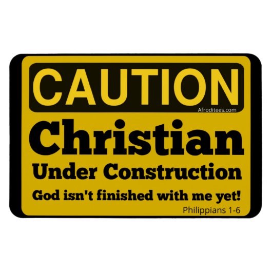 Christelijk onder constructie koelkastmagneet magneet (Horizontaal)