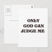 Christelijk ontwerp "Alleen God kan mij beoordelen Briefkaart (Voorkant / Achterkant)