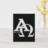 Christelijk ontwerp - Alpha en Omega De Griekse Le Kaart (Gele Bloem)