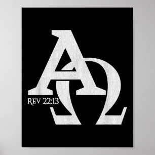 Christelijk ontwerp - Alpha en Omega De Griekse Le Poster