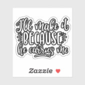Christelijk ontwerp dat ik zal maken omdat hij sticker (Vel)