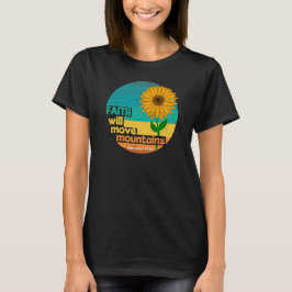 Christelijk ontwerp 'Geloof verzet bergen' T-shirt