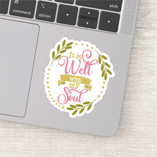 Christelijk ontwerp is het goed met mijn ziel sticker