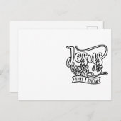 Christelijk ontwerp Jezus houdt van mij. Dat weet Briefkaart (Voorkant / Achterkant)