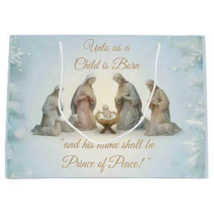 Christelijk ontwerp kerst groot cadeauzakje