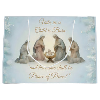 Christelijk ontwerp kerst groot cadeauzakje