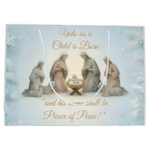 Christelijk ontwerp kerst groot cadeauzakje (Achterkant)