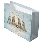 Christelijk ontwerp kerst groot cadeauzakje (Voorkant Gekanteld)