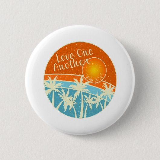 Christelijk ontwerp 'Liefde voor elkaar' Ronde Button 5,7 Cm (Voorkant)