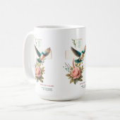 Christelijk ontwerp met Cross en Bird Koffiemok (Voorkant links)