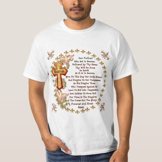 Christelijk Onze Vader Gebed T-shirt (Voorkant)