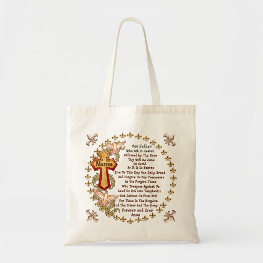 Christelijk Onze Vader Gebed Tote Bag (Voorkant)